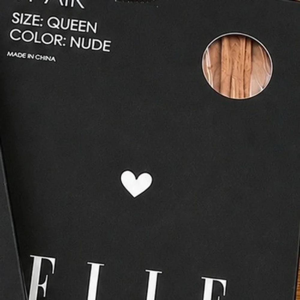 Elle Hosiery 2 Pack Silky Sheer Control Top Pantyhose Nude Queen EEW92-NUD-QN